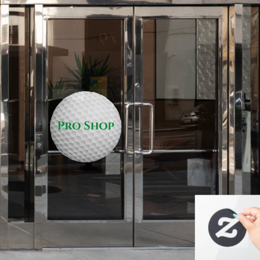 Golf Ball Design Window Cling Raamsticker (Kantoordeur)