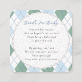 Golf Ball Diamond Print Diaper Raffle Baby Shower Informatiekaartje (Voorkant)