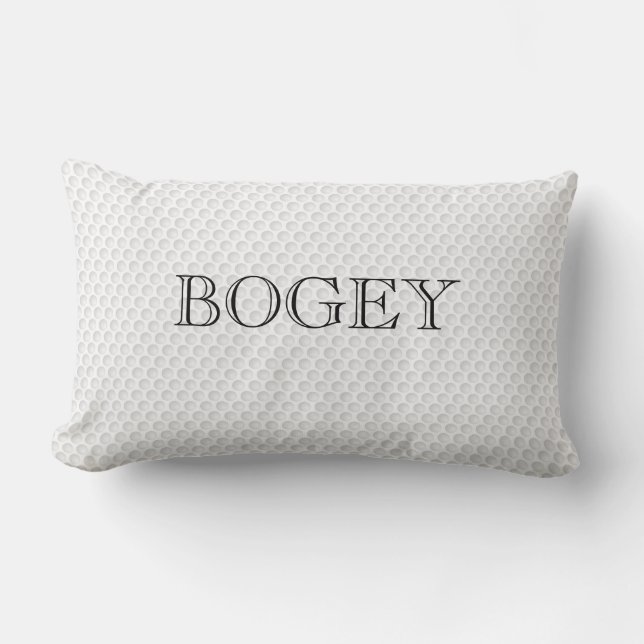 Golf Ball Dimples BOGEY text Fun Sports Decor Lumb Kussen (Voorkant)