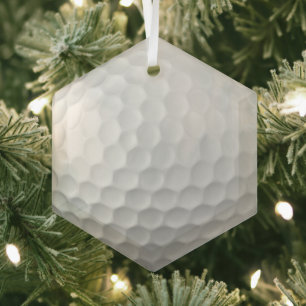 Golf Ball Dimples Glas Ornament
