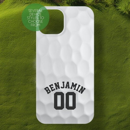 Golf Ball Dimples met aangepast naamnummer Case-Mate iPhone Case