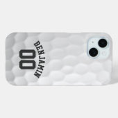 Golf Ball Dimples met aangepast naamnummer Case-Mate iPhone Case (Achterkant (horizontaal))