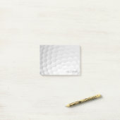 Golf Ball Dimples met eigen naam Post-it® Notes (Op bureau)