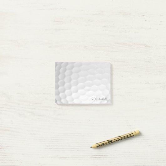 Golf Ball Dimples met eigen naam Post-it® Notes (Op bureau)