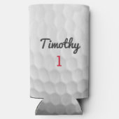 Golf Ball Dimples met zwarte naam rood nummer (Achterkant)