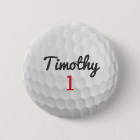 Golf Ball Dimples met zwarte naam rood nummer