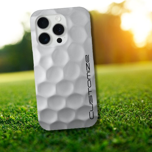 Golf Ball Dimples patroon met gepersonaliseerde te Case-Mate iPhone Case