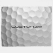Golf Ball Dimples patroon met gepersonaliseerde te Fleece Deken (Voorkant (Horizontaal))