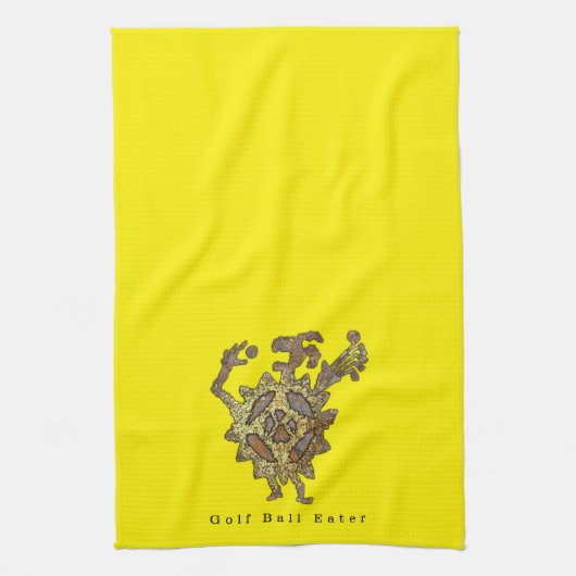 Golf Ball Eater Petroglyph Serviette de cuisine (Vertical)