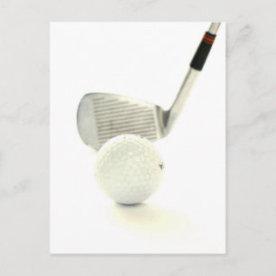 Golf Ball en Club Briefkaart