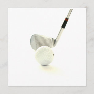 Golf Ball en Club Invitation Kaart