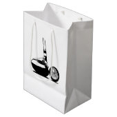 Golf Ball en Club Medium Cadeauzakje (Voorkant Gekanteld)