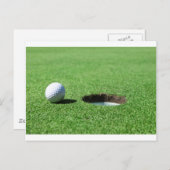 Golf Ball en Hole Briefkaart (Voorkant / Achterkant)