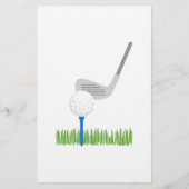 Golf Ball en Iron Briefpapier (Voorkant)