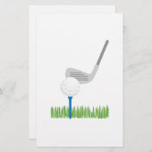 Golf Ball en Iron Briefpapier (Voorkant / Achterkant)