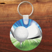 Golf Ball en T-shirt Sleutelhanger (Voorkant)