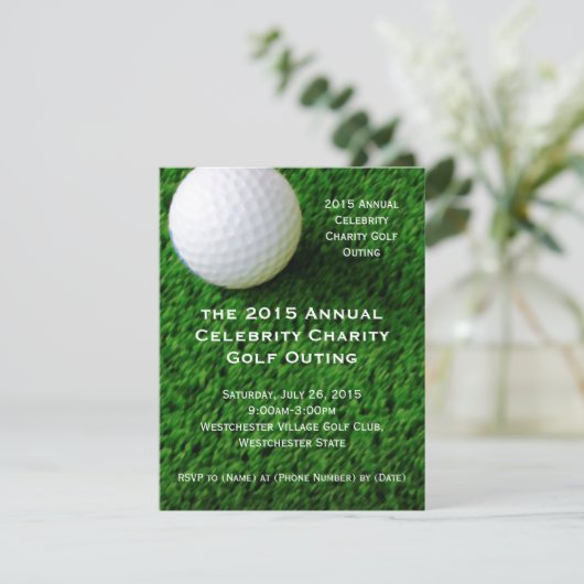 Golf Ball en Turf Custom Golf Outing Kaart (Staand voorkant)