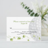 Golf Ball et Ivy Wedding Carte RSVP (Debout devant)