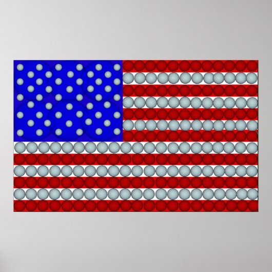 Golf Ball Flag Poster (Voorkant)