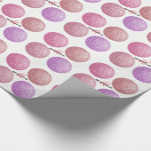GOLF BALL GIFT WRAP, MONOGRAM VROUW GOLFER PAPIER (Hoek)