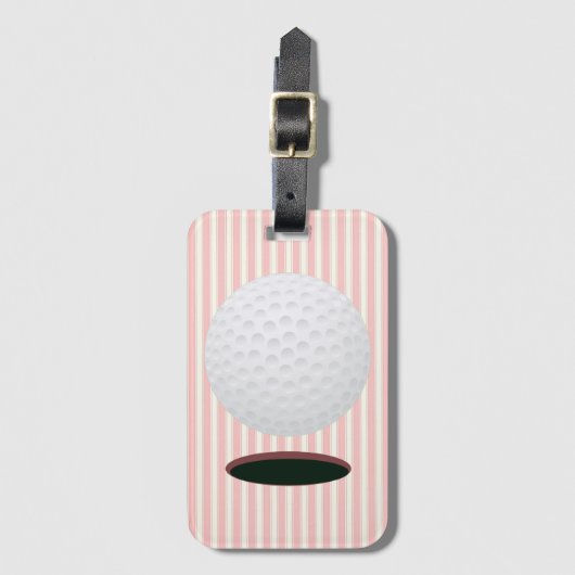 Golf Ball & Hole Bagagelabel (Voorkant (verticaal))