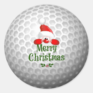 Golf Ball Holiday Design Ronde Sticker