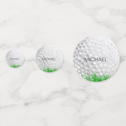Golf Ball in Grass Confetti (Voorkanten)