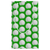 Golf Ball in Grass Pattern Klein Cadeauzakje (Achterkant)