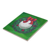 Golf Ball-kerstmis met groen Tegeltje (Zijkant)