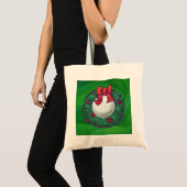 Golf Ball-kerstmis met groen Tote Bag (Voorkant (product))