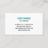 Golf Ball Logo | Golf Pro of Instructor Visitekaartje (Achterkant)