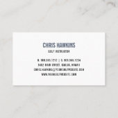 Golf Ball Logo | Golf Pro of Instructor Visitekaartje (Achterkant)