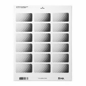 Golf Ball Look Étiquette de adresse (Feuille entière)