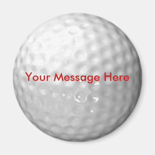 Golf Ball Magnet - voeg je bericht toe Magneet