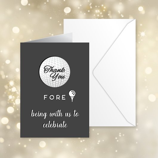 Golf Ball Merci Fore ! Personnalisé