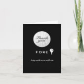 Golf Ball Merci noir blanc Forme Personnalisée (Devant)