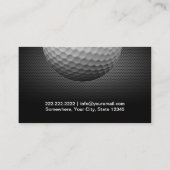 Golf Ball Metal Background Professional Golf Visitekaartje (Achterkant)