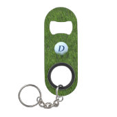 Golf Ball Monogram Golfer Sleutelhanger Bottle Ope Mini Flessenopener (Voorkant)