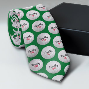 Golf Ball Monogram - Naam en nummer toevoegen Stropdas