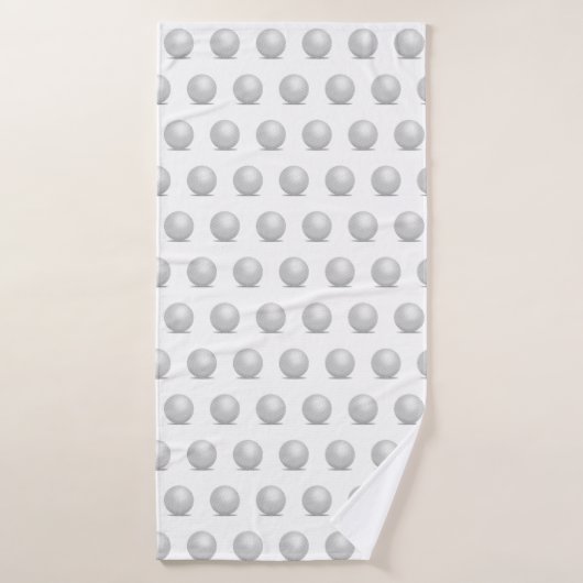 Golf Ball motif blanc (Serviette de bain)