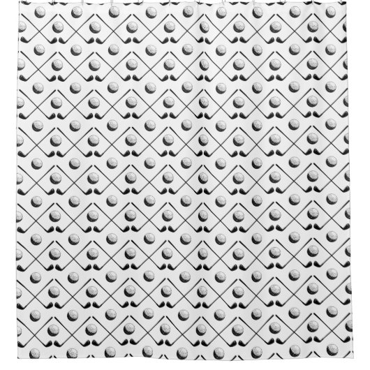 Golf Ball Motif rideau de douche (Devant)