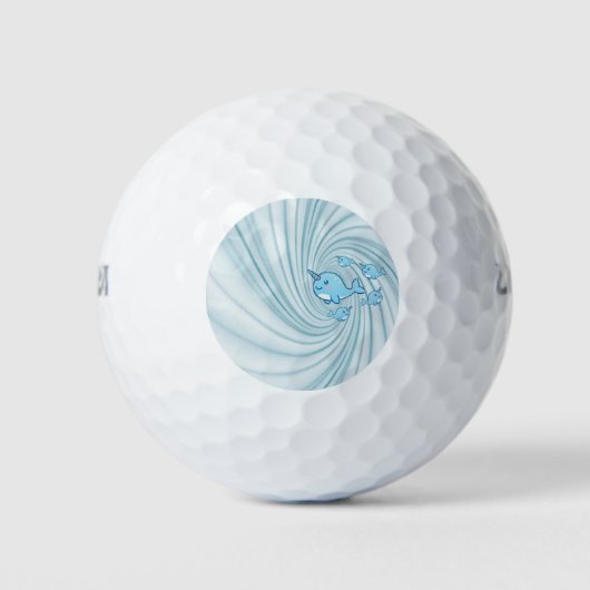 Golf Ball Narwhal Blue Golfballen (Voorkant)