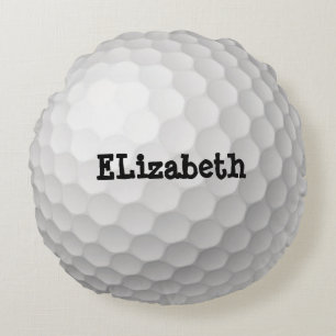 Golf Ball on Green Round Pillow Rond Kussen