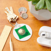 Golf Ball on Green Sleutelhanger