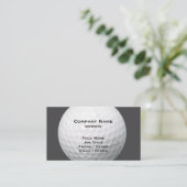 Golf Ball on Grey Carte de visite (Debout devant)