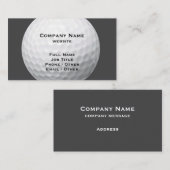 Golf Ball on Grey Carte de visite (Devant / Derrière)