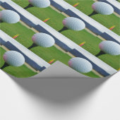 Golf Ball op een golfbaan in een berg Cadeaupapier (Hoek)
