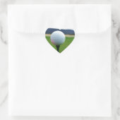 Golf Ball op een golfbaan in een berg Hart Sticker (Tas)