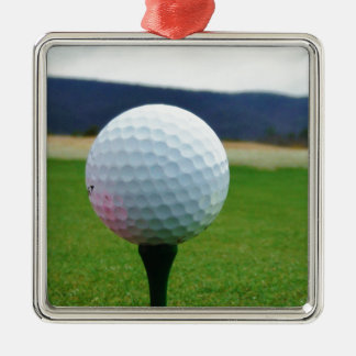 Golf Ball op een golfbaan in een berg Metalen Ornament