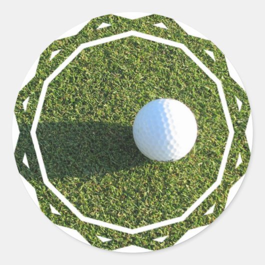 Golf Ball op Golf Green Stickers (Voorkant)